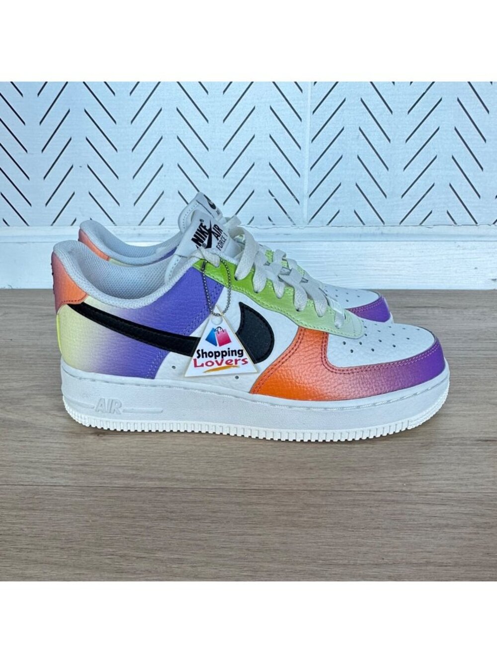 ⭐Nike Air Force 1 Low 07 Sz 4.5 Mens Shoes Sneaker Purple Multi Ombre FD0801-100